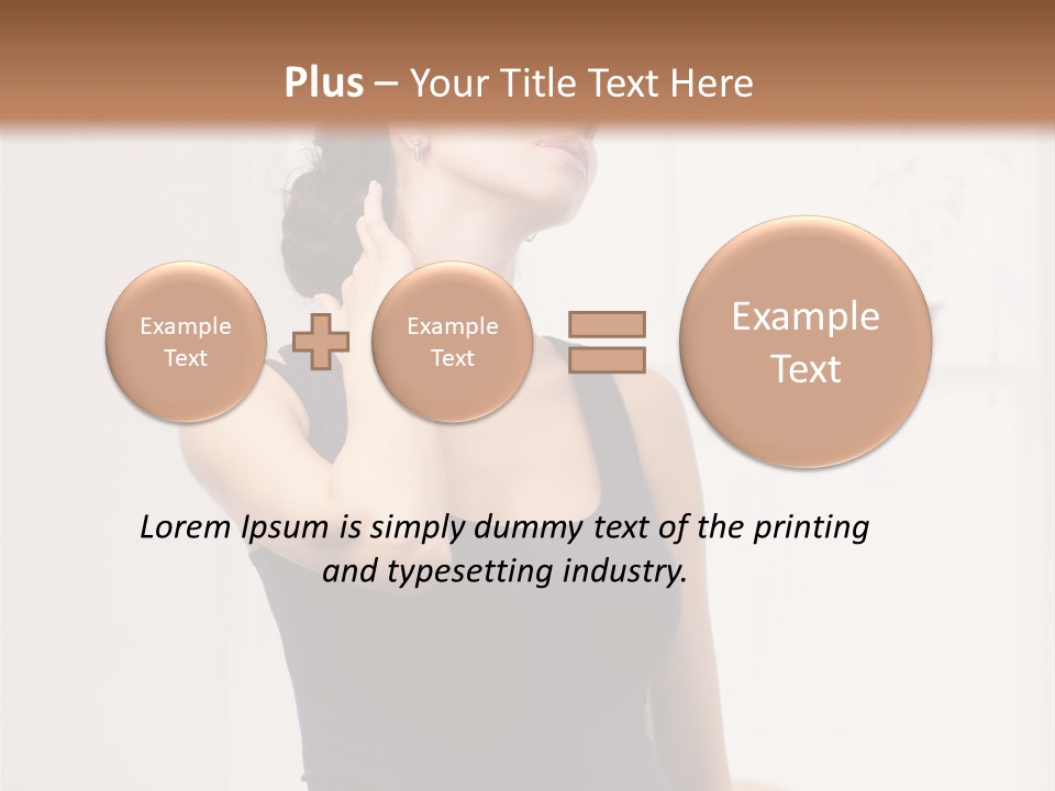 Back Shoulder Brunette PowerPoint Template