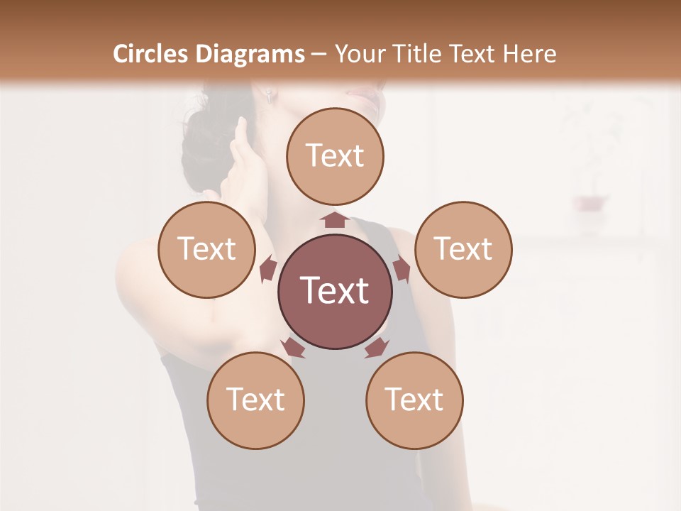 Back Shoulder Brunette PowerPoint Template