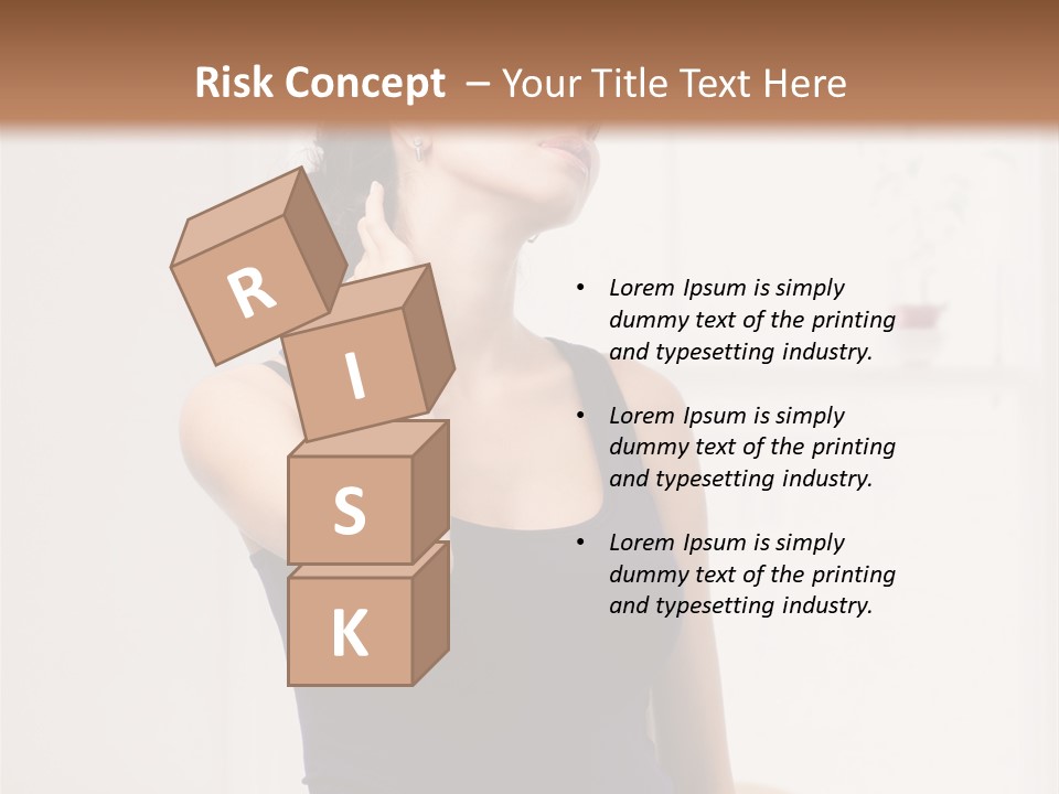 Back Shoulder Brunette PowerPoint Template