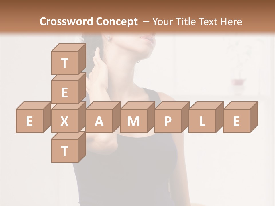 Back Shoulder Brunette PowerPoint Template