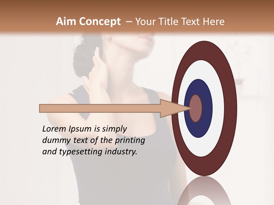 Back Shoulder Brunette PowerPoint Template