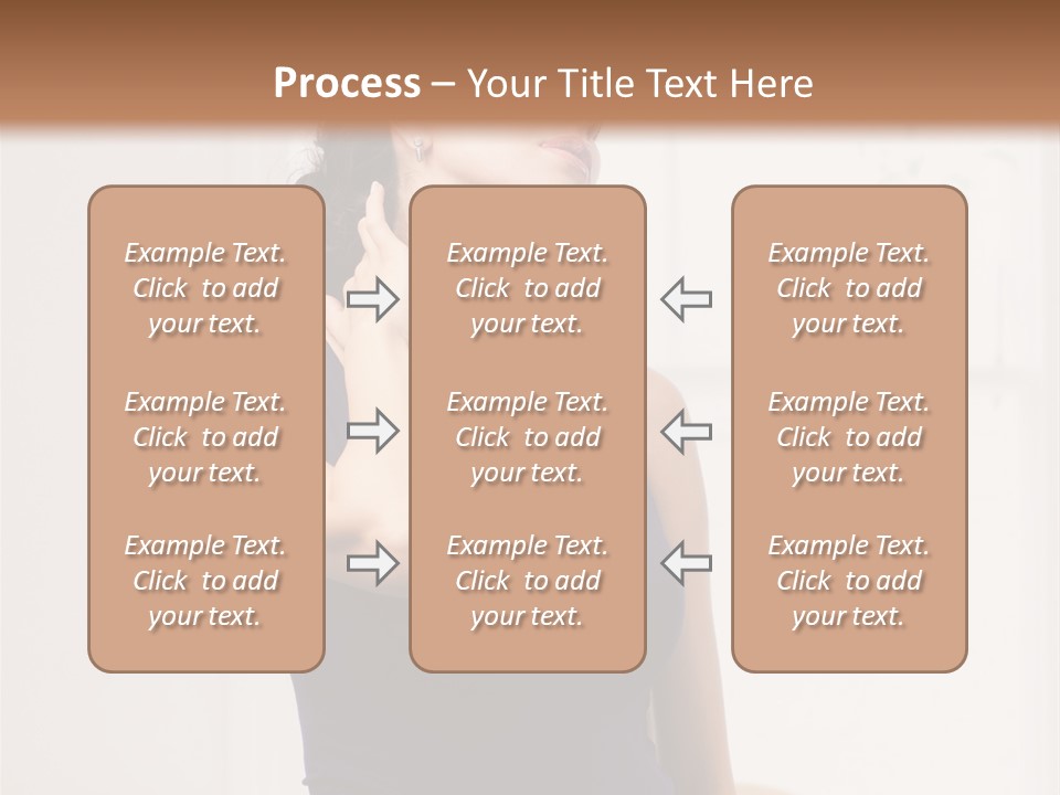 Back Shoulder Brunette PowerPoint Template