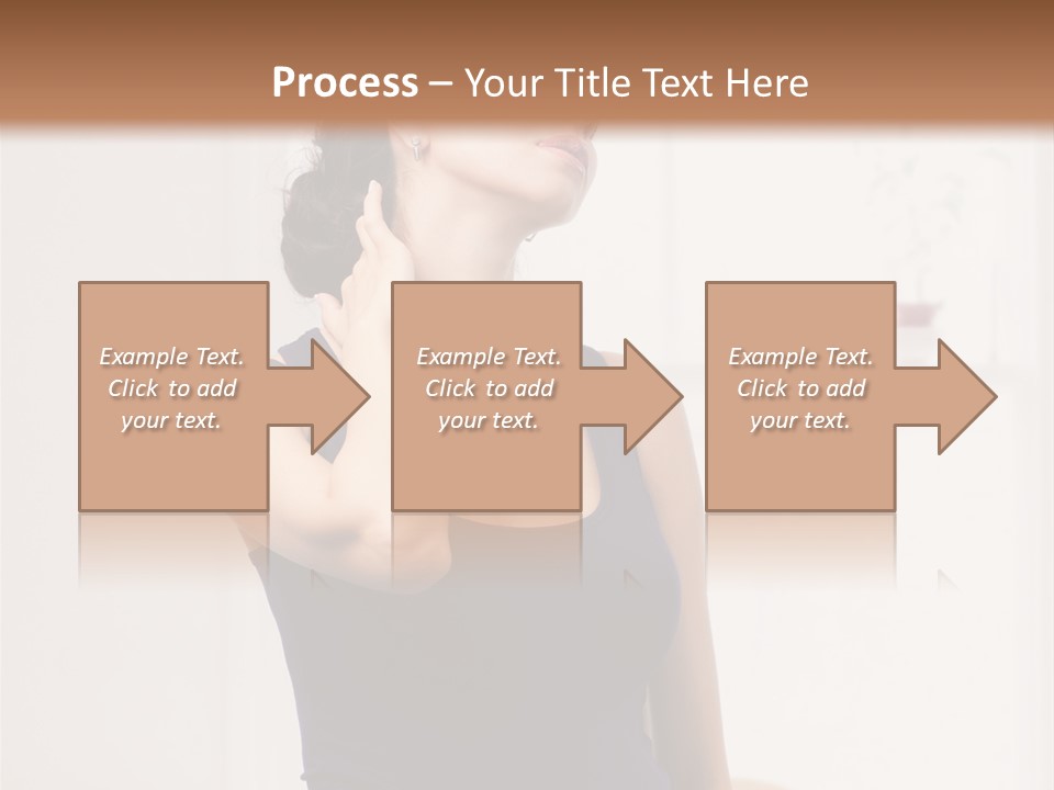 Back Shoulder Brunette PowerPoint Template
