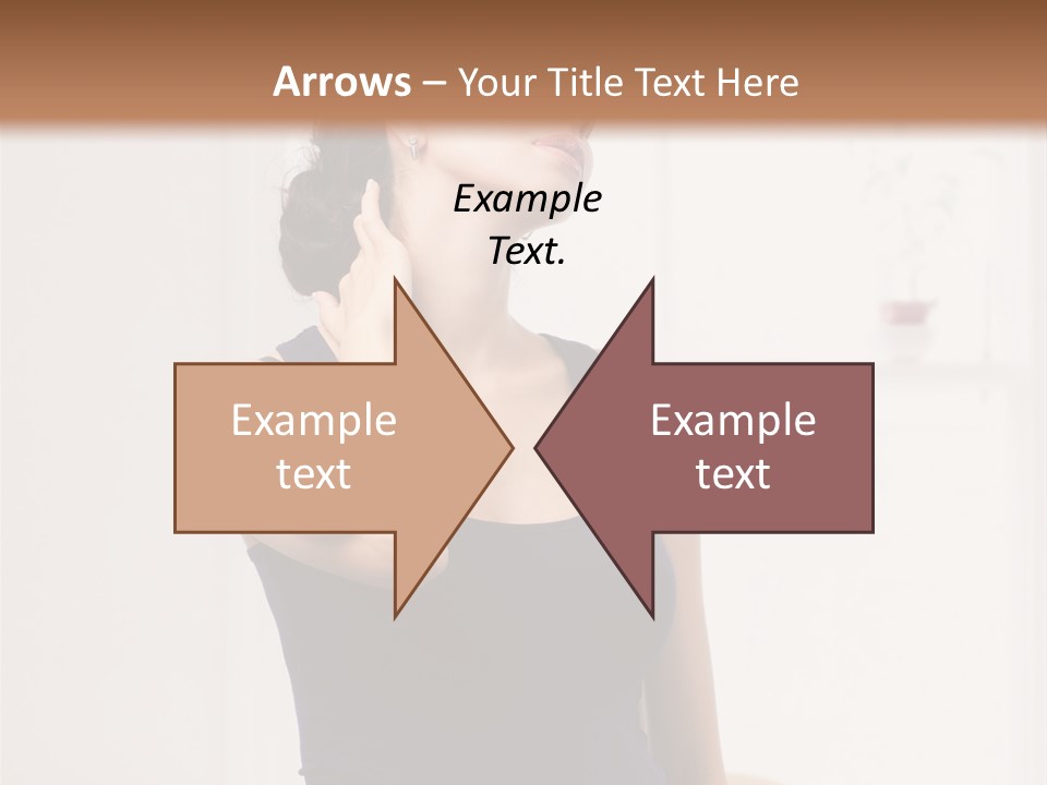 Back Shoulder Brunette PowerPoint Template