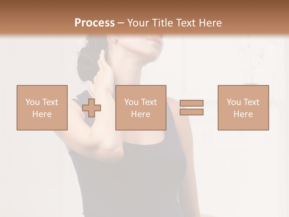 Back Shoulder Brunette PowerPoint Template