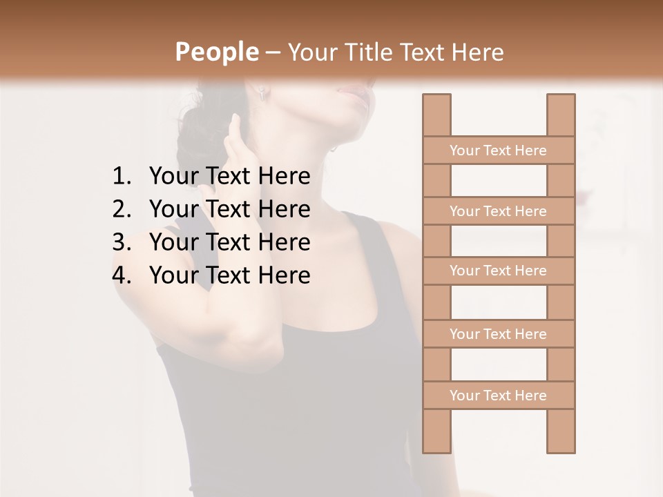 Back Shoulder Brunette PowerPoint Template