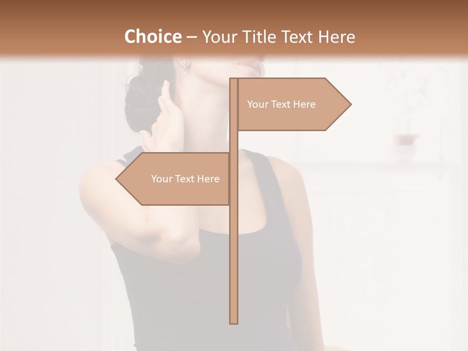 Back Shoulder Brunette PowerPoint Template