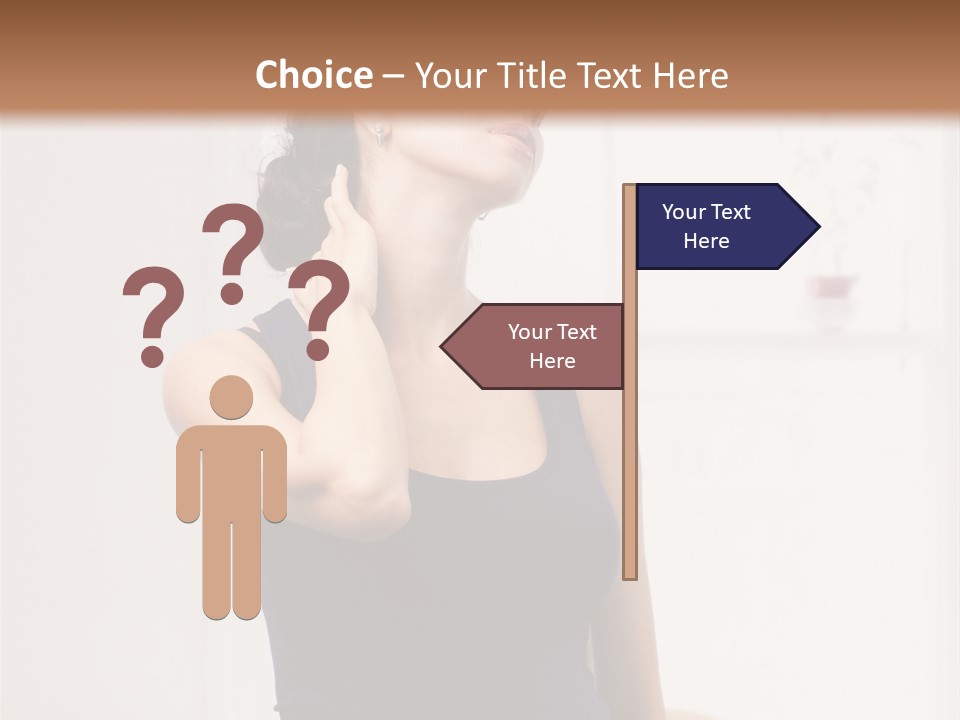 Back Shoulder Brunette PowerPoint Template