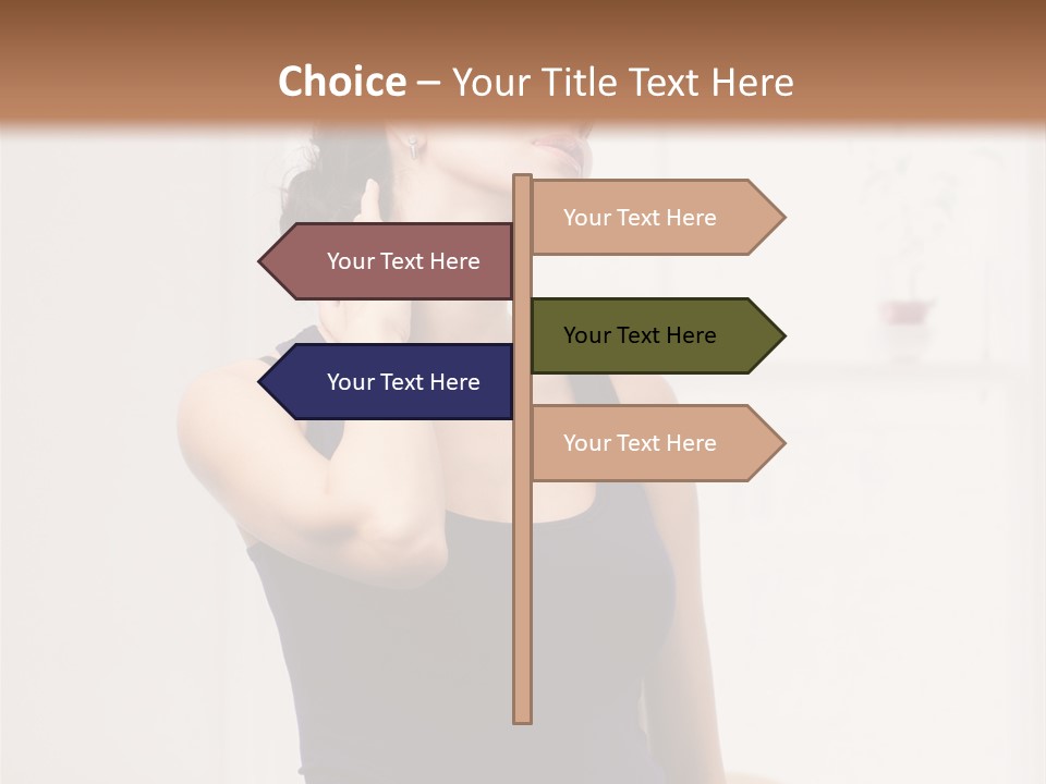 Back Shoulder Brunette PowerPoint Template