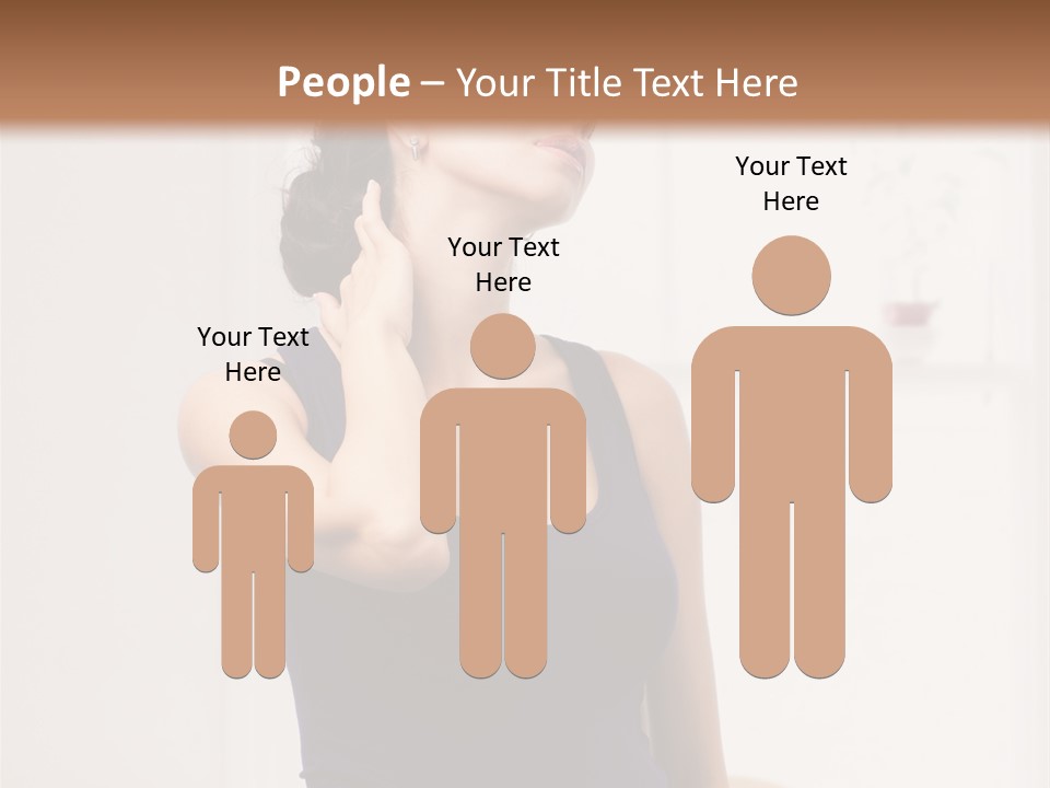 Back Shoulder Brunette PowerPoint Template