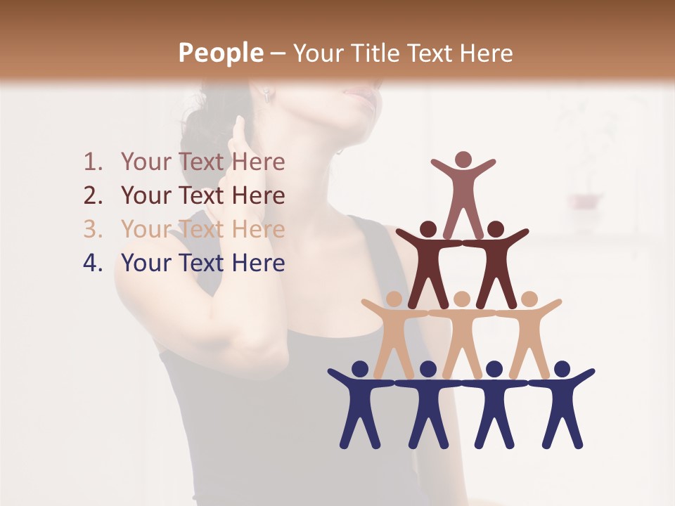 Back Shoulder Brunette PowerPoint Template