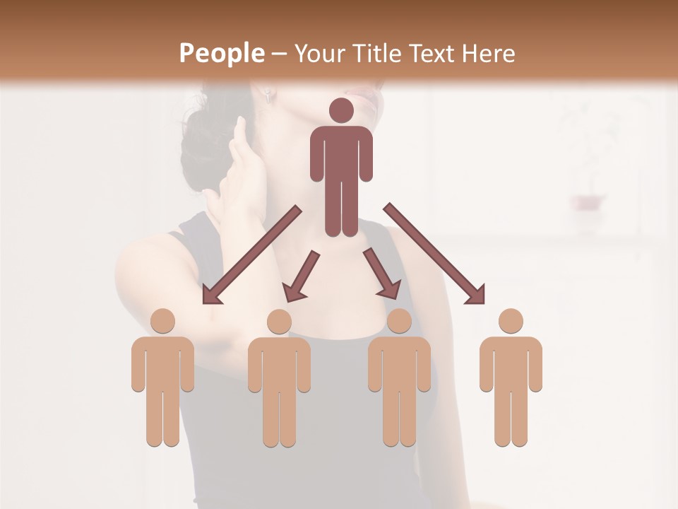 Back Shoulder Brunette PowerPoint Template