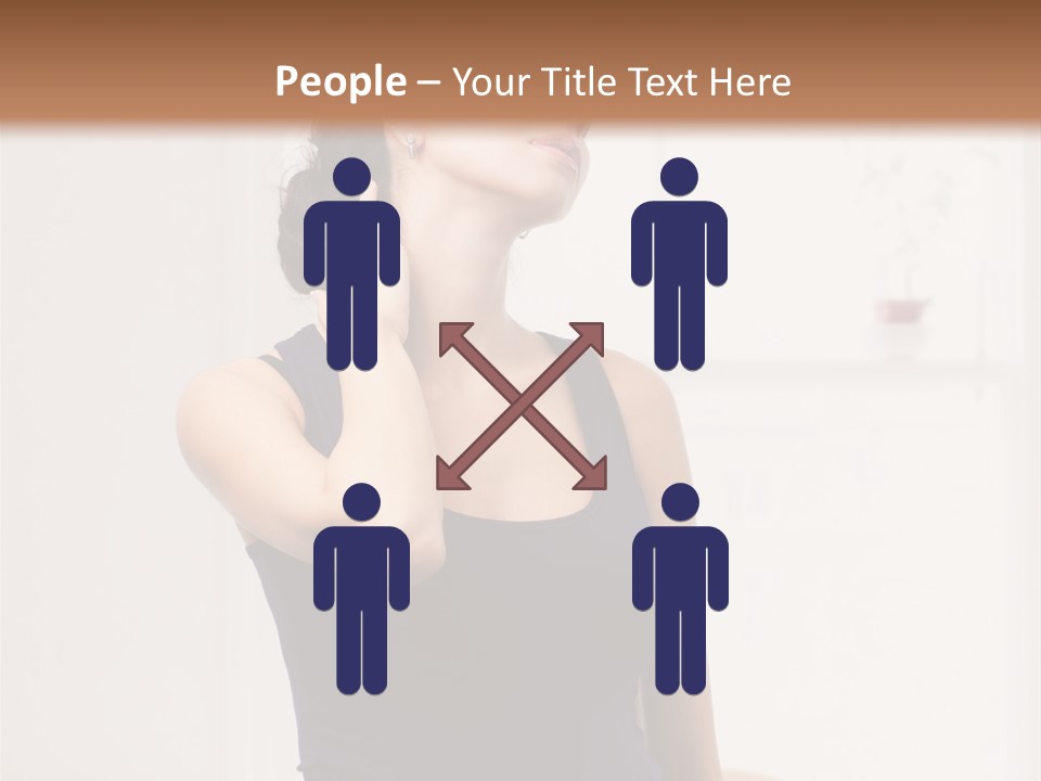 Back Shoulder Brunette PowerPoint Template