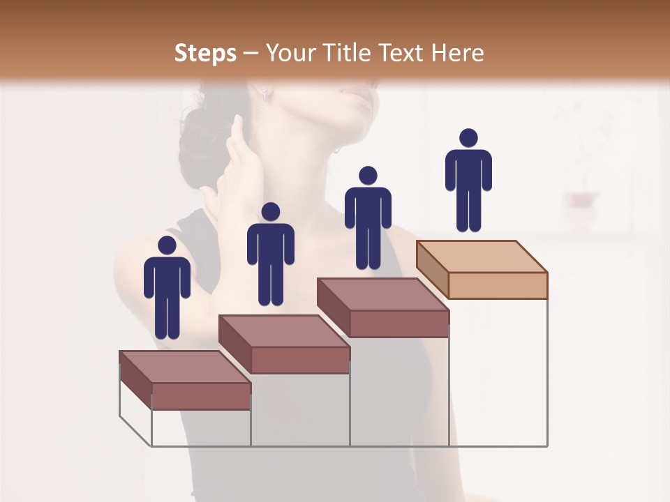 Back Shoulder Brunette PowerPoint Template