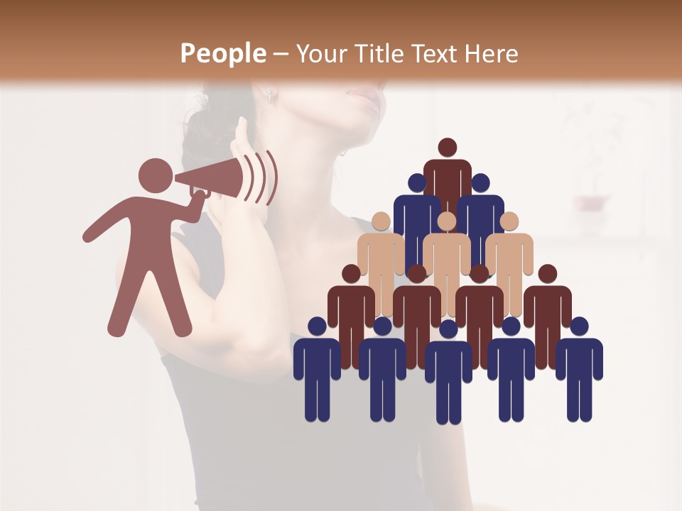 Back Shoulder Brunette PowerPoint Template