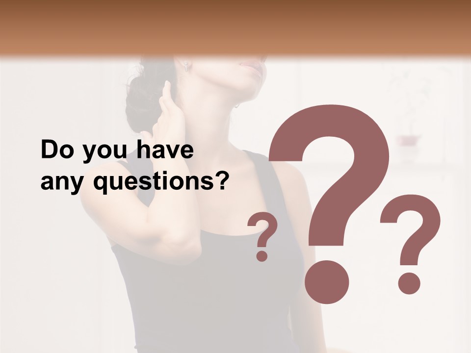 Back Shoulder Brunette PowerPoint Template