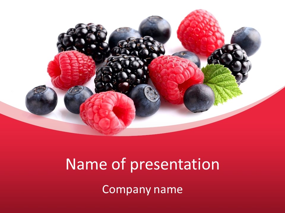 Blackberry Ingredient Light PowerPoint Template