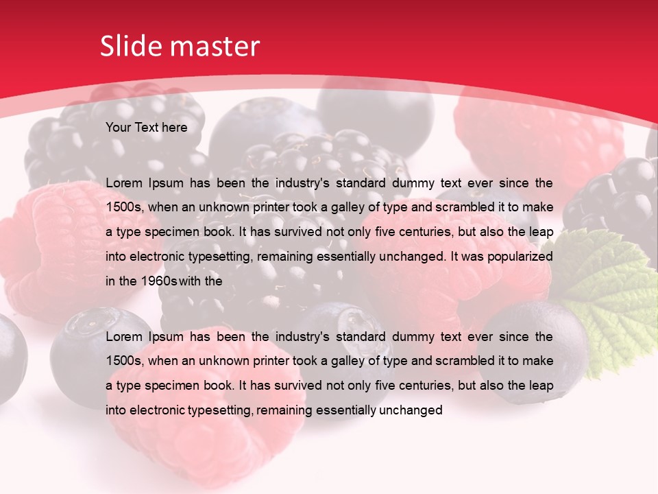 Blackberry Ingredient Light PowerPoint Template