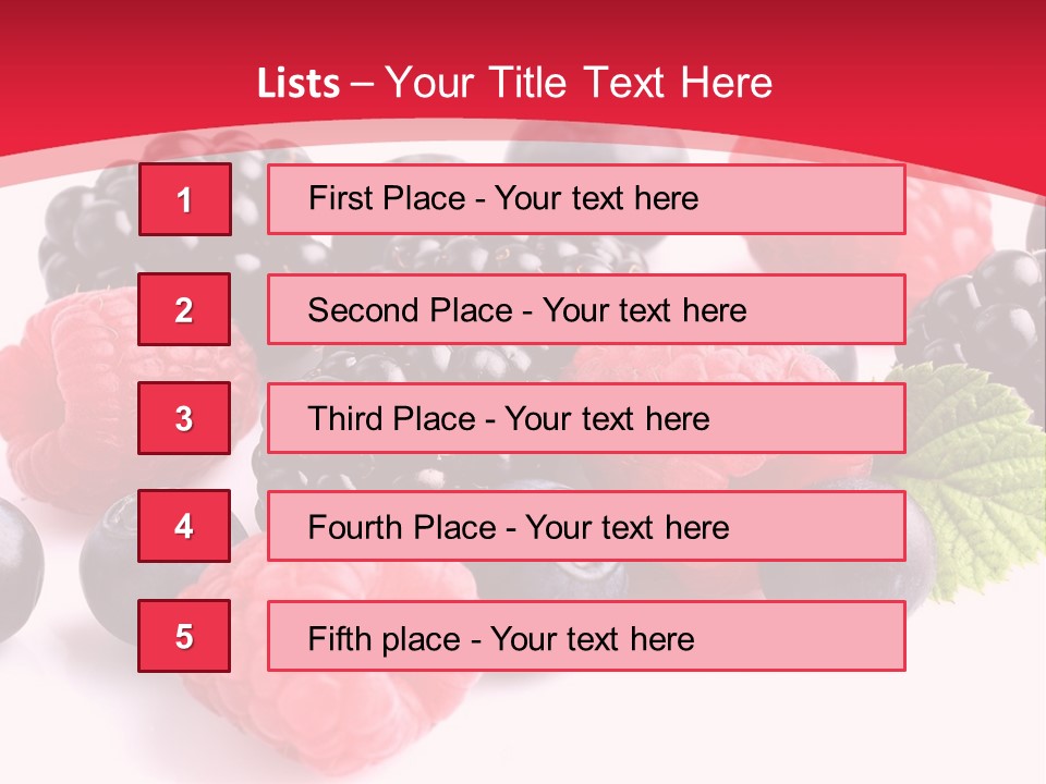 Blackberry Ingredient Light PowerPoint Template