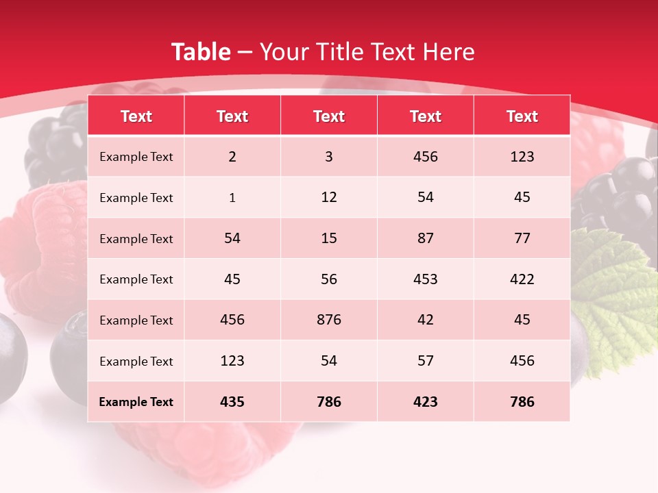 Blackberry Ingredient Light PowerPoint Template