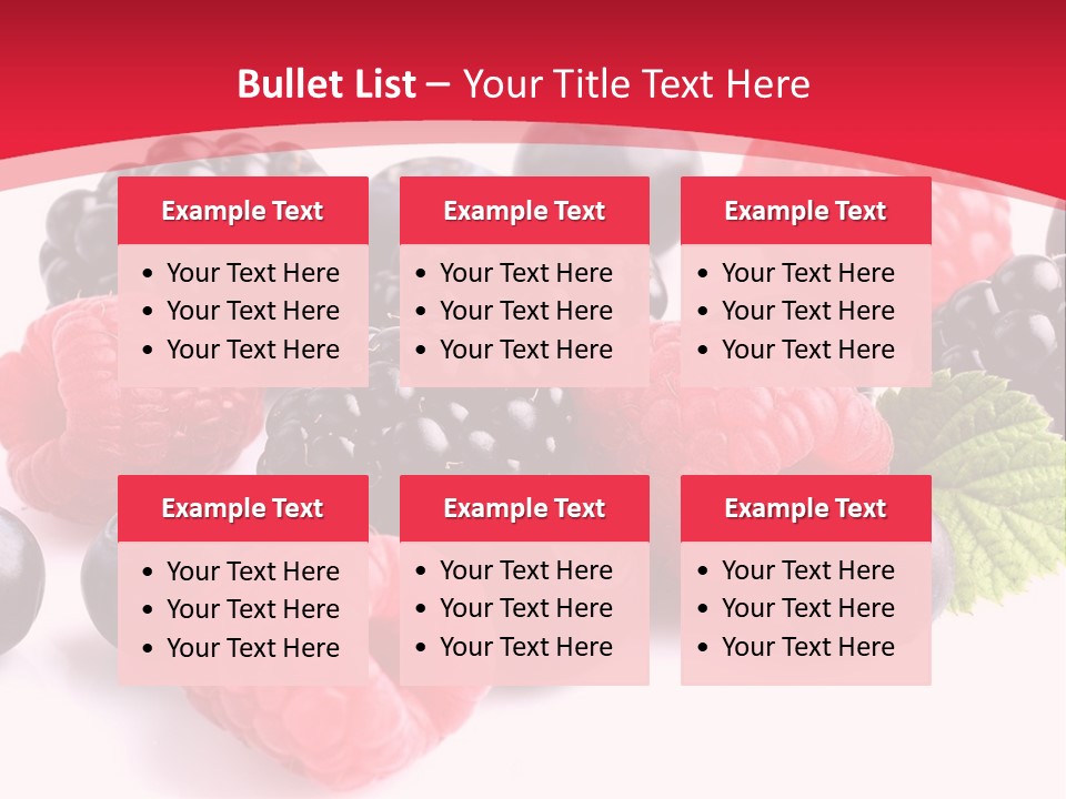 Blackberry Ingredient Light PowerPoint Template