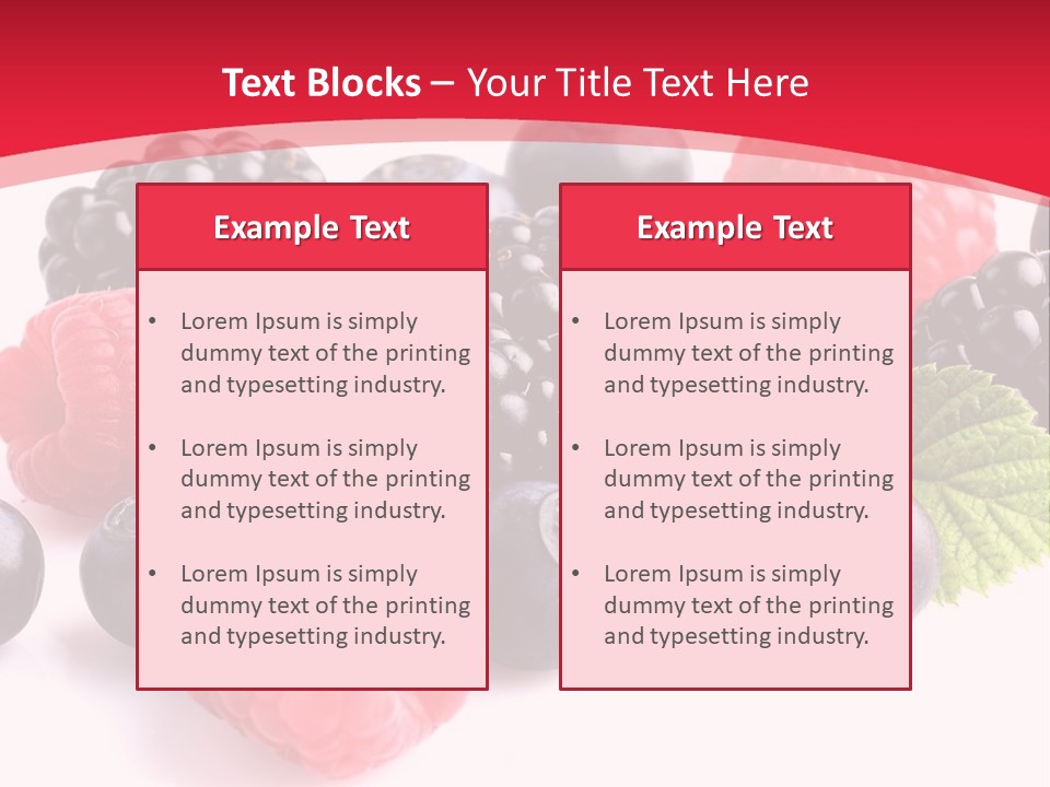 Blackberry Ingredient Light PowerPoint Template