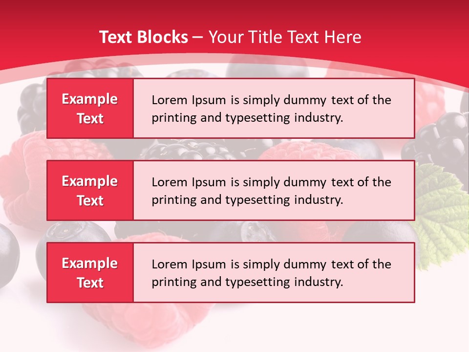 Blackberry Ingredient Light PowerPoint Template