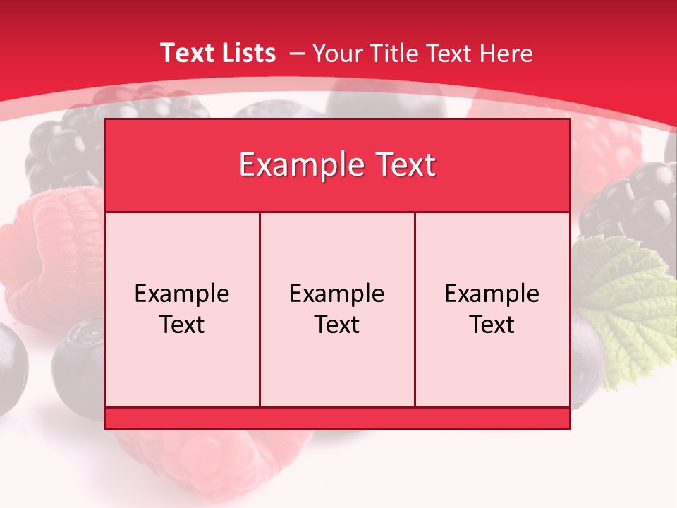 Blackberry Ingredient Light PowerPoint Template