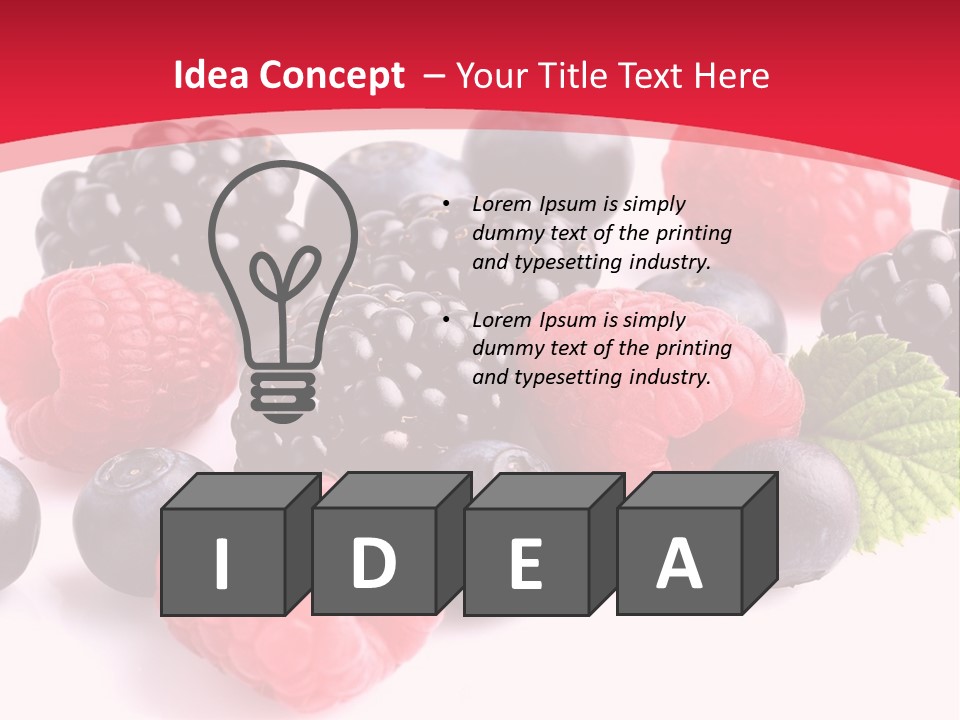 Blackberry Ingredient Light PowerPoint Template