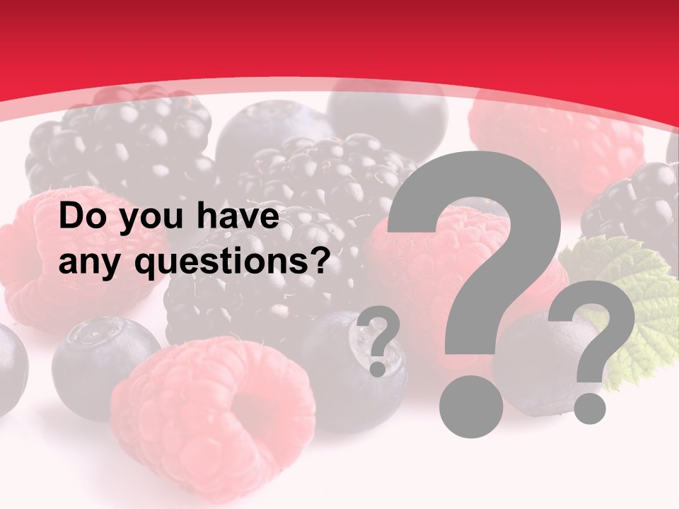 Blackberry Ingredient Light PowerPoint Template