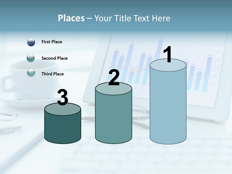 Wireless Cup Tablet PowerPoint Template