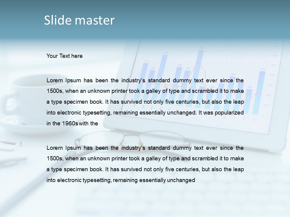 Wireless Cup Tablet PowerPoint Template