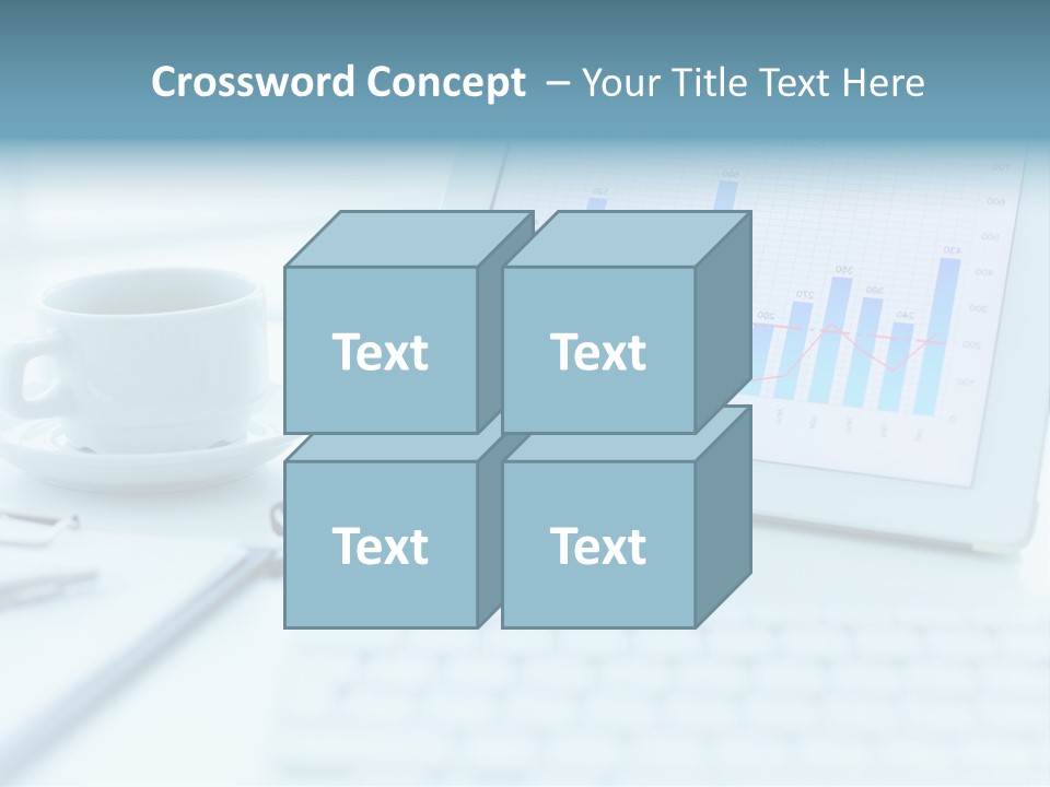 Wireless Cup Tablet PowerPoint Template