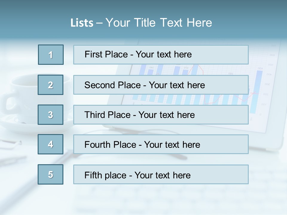 Wireless Cup Tablet PowerPoint Template