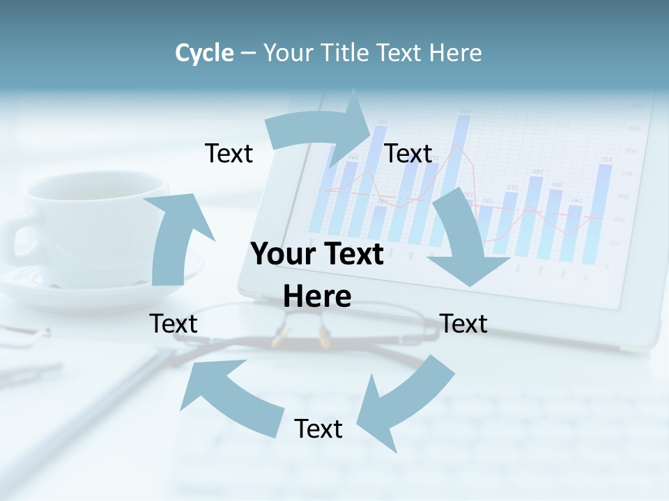 Wireless Cup Tablet PowerPoint Template