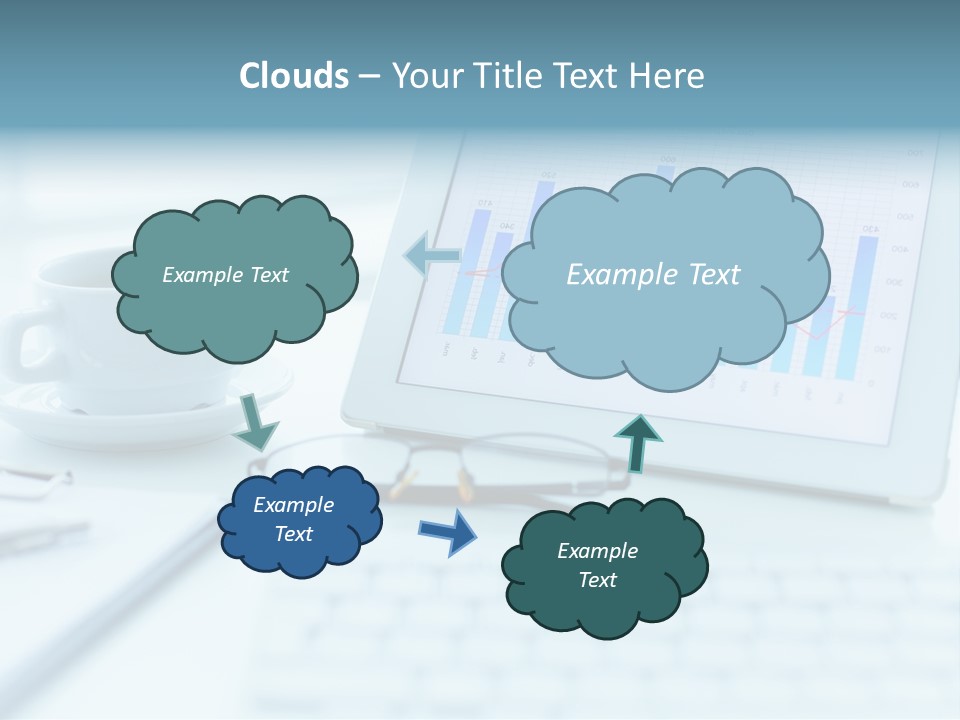 Wireless Cup Tablet PowerPoint Template
