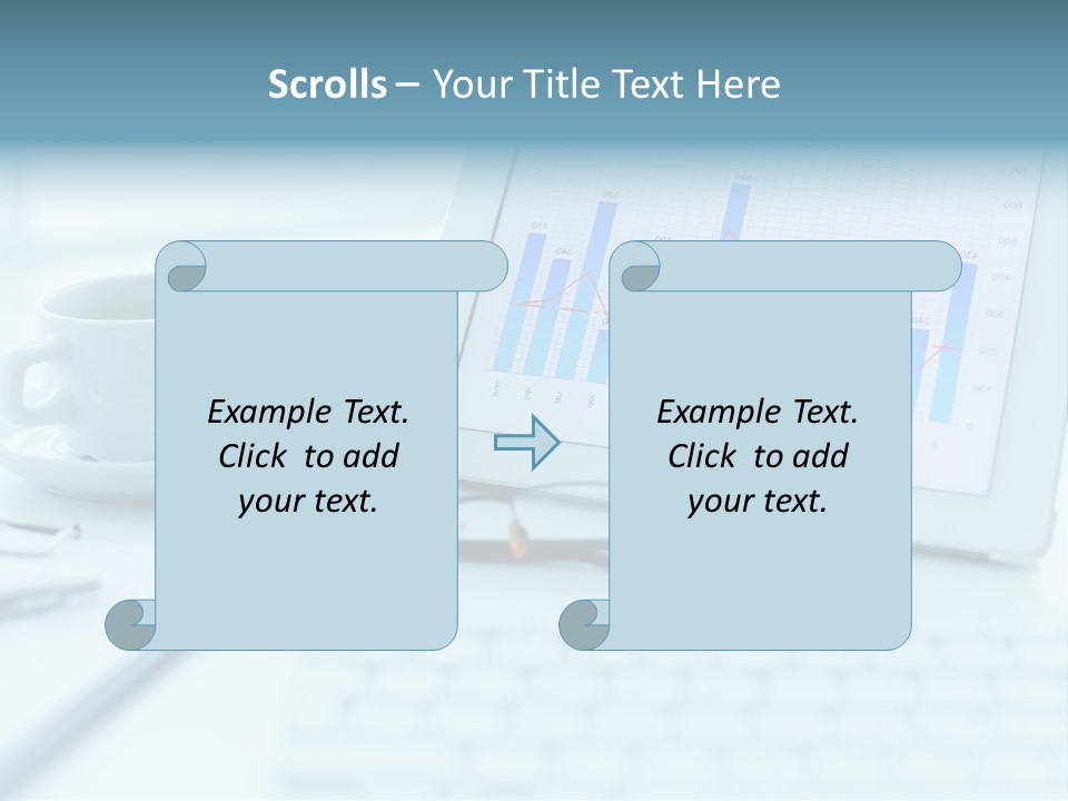 Wireless Cup Tablet PowerPoint Template