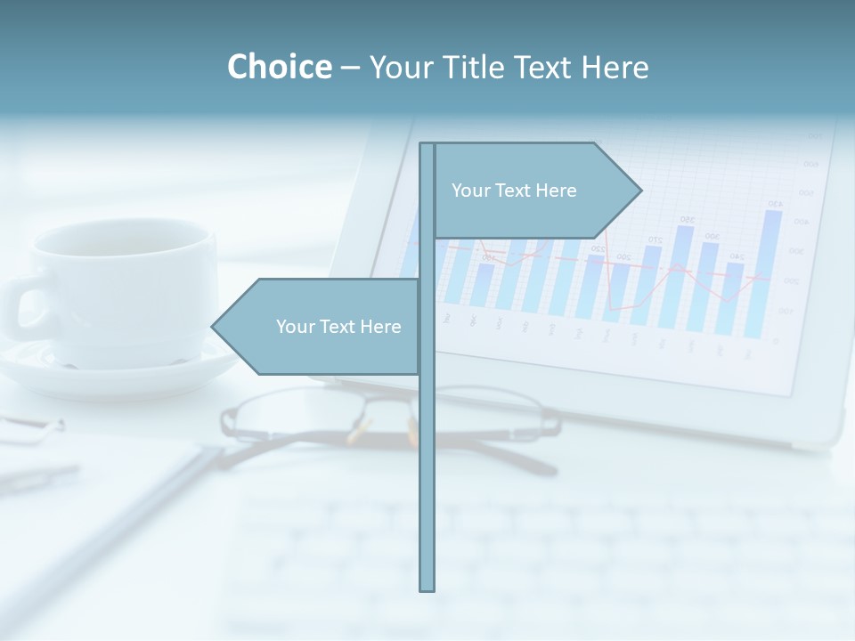 Wireless Cup Tablet PowerPoint Template