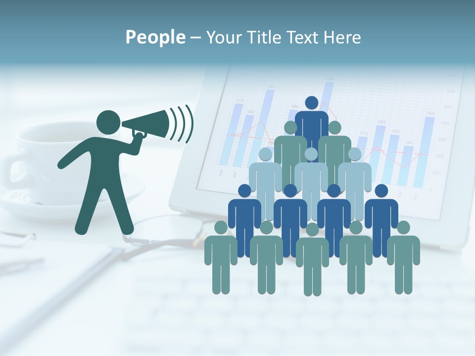 Wireless Cup Tablet PowerPoint Template