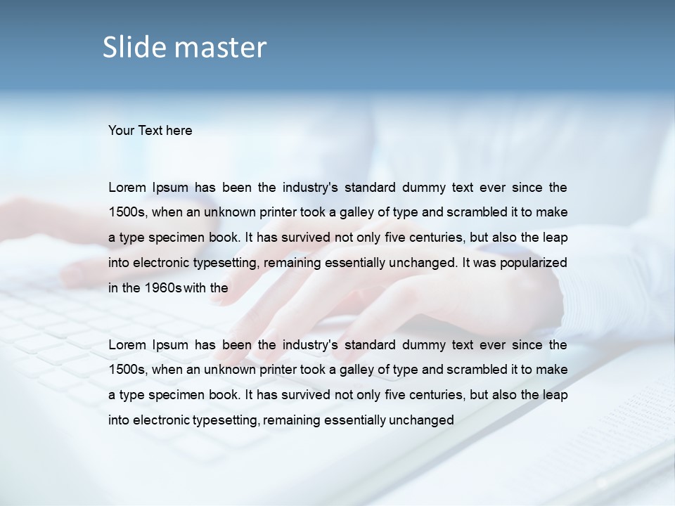 Unrecognizable Operator Hands PowerPoint Template