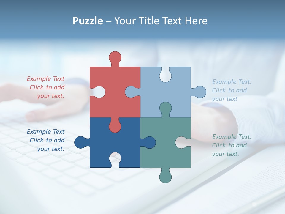 Unrecognizable Operator Hands PowerPoint Template