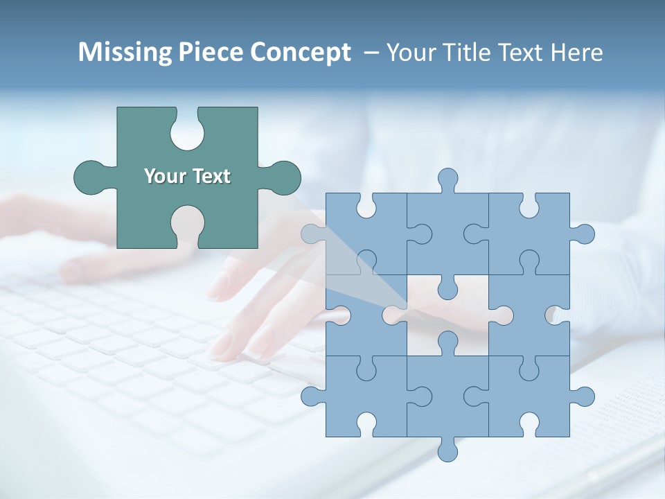 Unrecognizable Operator Hands PowerPoint Template