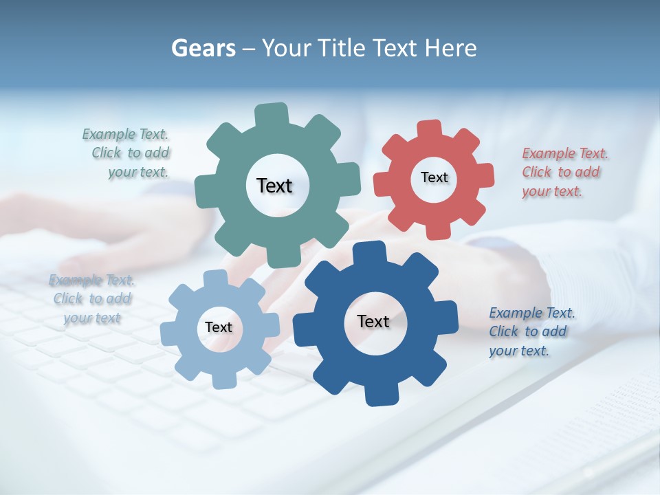 Unrecognizable Operator Hands PowerPoint Template
