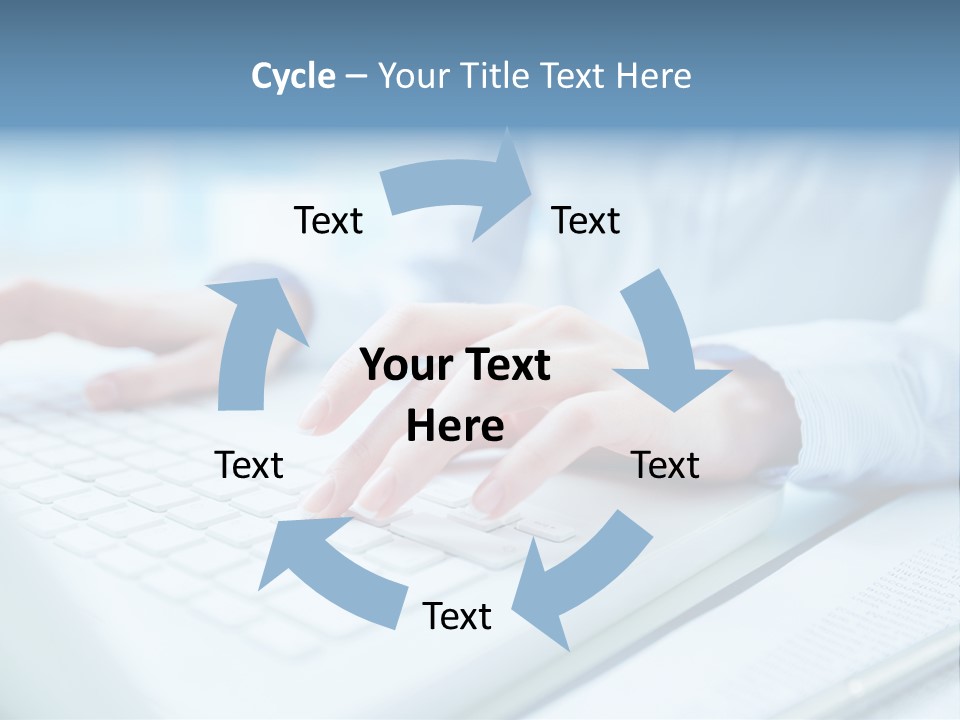 Unrecognizable Operator Hands PowerPoint Template