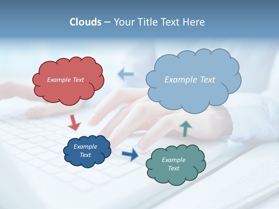 Unrecognizable Operator Hands PowerPoint Template