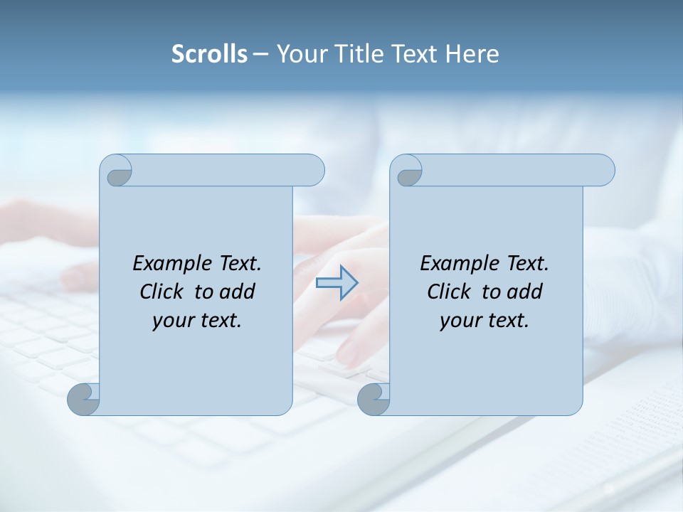 Unrecognizable Operator Hands PowerPoint Template