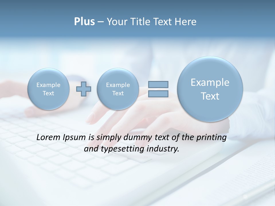 Unrecognizable Operator Hands PowerPoint Template