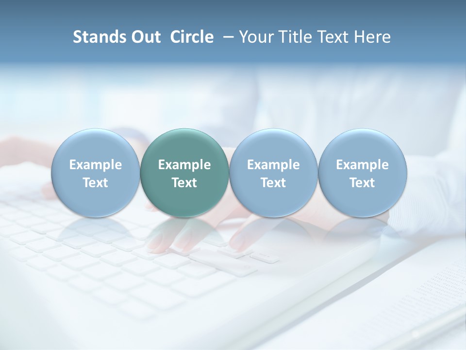 Unrecognizable Operator Hands PowerPoint Template