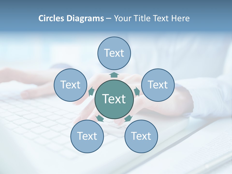 Unrecognizable Operator Hands PowerPoint Template