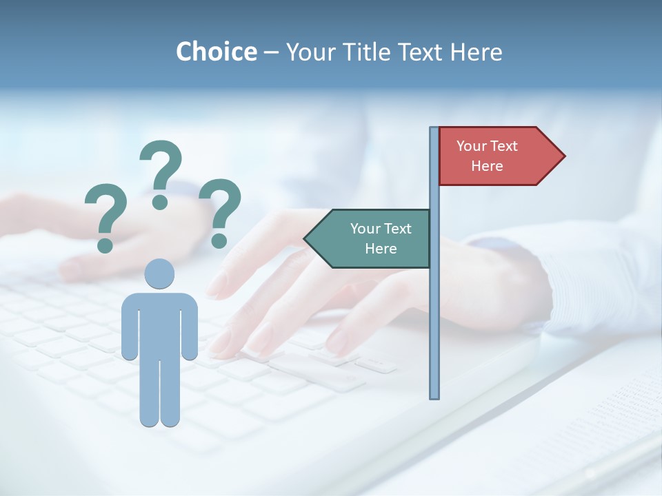Unrecognizable Operator Hands PowerPoint Template
